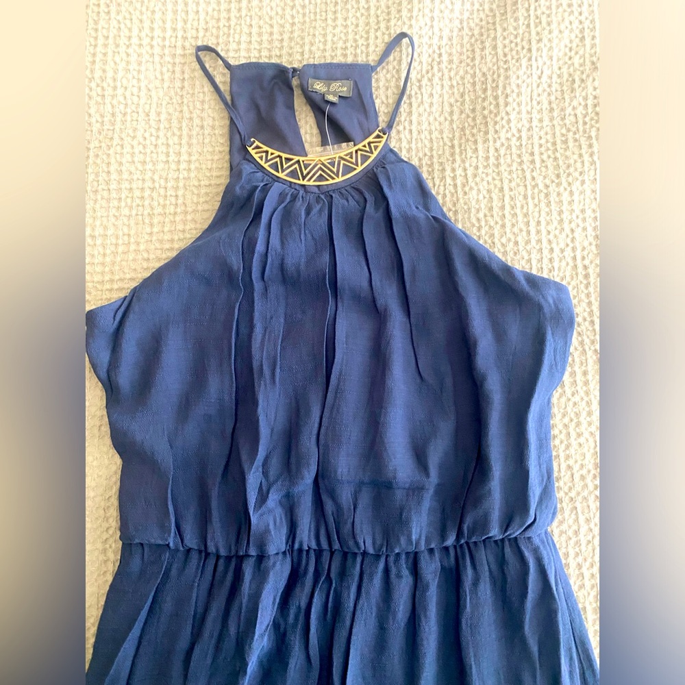 Super cute!! Lily rose long dress with back cut